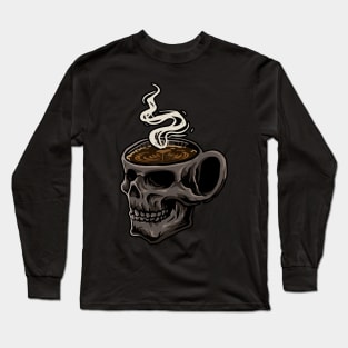 Coffee or Die shirt - Skull shirt - coffee shirt - funny shirt - boyfriend gift - yoga shirt - punk shirt - skeleton shirt - coffee or Death Long Sleeve T-Shirt